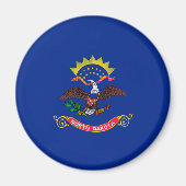 Aimant Drapeau de l'État du Dakota du Nord (Devant)