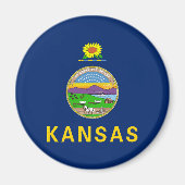 Aimant Drapeau de l'État du Kansas (Devant)