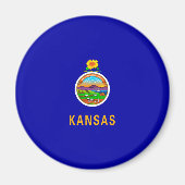 Aimant Drapeau de l'État du Kansas (Devant)