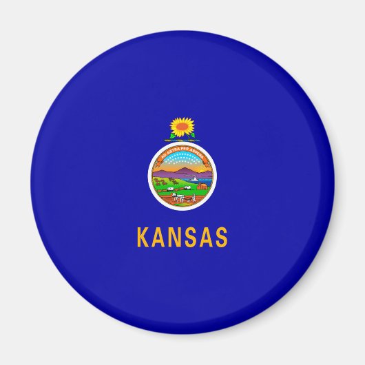 Aimant Drapeau de l'État du Kansas (Devant)