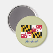 Aimant Drapeau de l'État du Maryland (Recto/Verso)