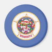 Aimant Drapeau de l'État du Minnesota (Devant)