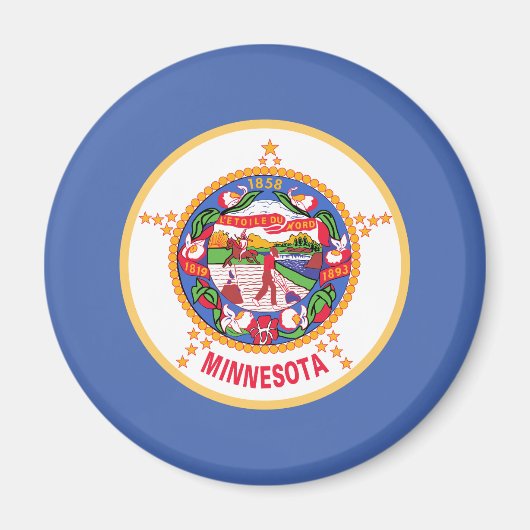 Aimant Drapeau de l'État du Minnesota (Devant)