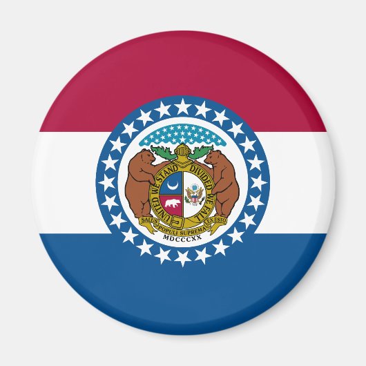 Aimant Drapeau de l'État du Missouri (Devant)