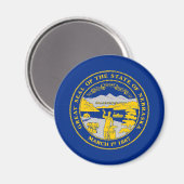 Aimant Drapeau de l'État du Nebraska (Recto/Verso)