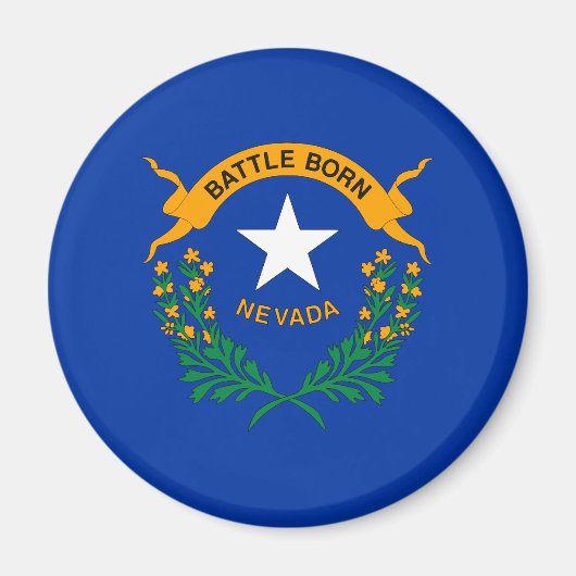 Aimant Drapeau de l'État du Nevada (Devant)