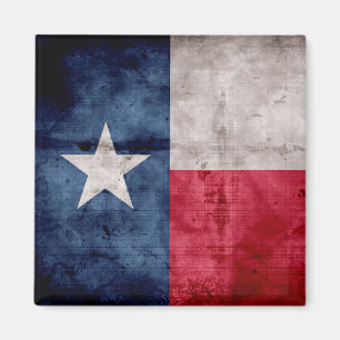 Aimant Drapeau de l'État du Texas vintage patiné
