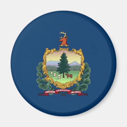 Aimant Drapeau de l'État du Vermont (Devant)