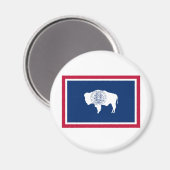 Aimant Drapeau de l'État du Wyoming (Recto/Verso)