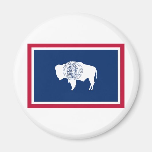 Aimant Drapeau de l'État du Wyoming (Devant)