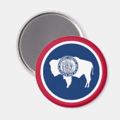 Aimant Drapeau de l'État du Wyoming (Recto/Verso)