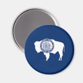 Aimant Drapeau de l'État du Wyoming (Recto/Verso)