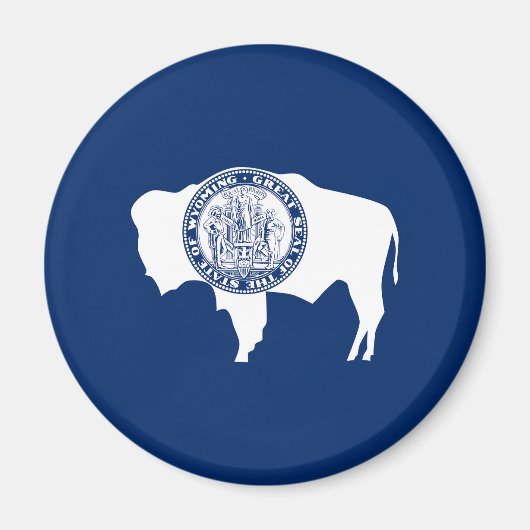 Aimant Drapeau de l'État du Wyoming (Devant)