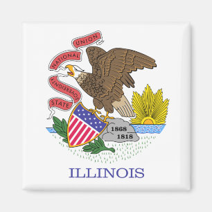 Aimant Drapeau de l'Illinois