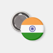 Aimant Drapeau de l'Inde (Recto/Verso)