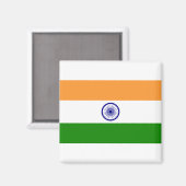 Aimant Drapeau de l'Inde (Recto/Verso)