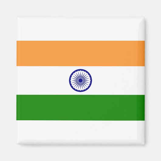 Aimant Drapeau de l'Inde (Devant)
