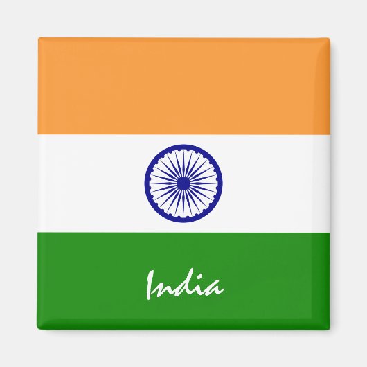 Aimant Drapeau de l'Inde & Asie pour les vacances/sports (Devant)