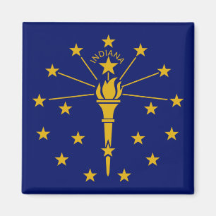 Aimant Drapeau de l'Indiana et Indiana, vacances/sports a