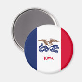 Aimant Drapeau de l'Iowa (Recto/Verso)
