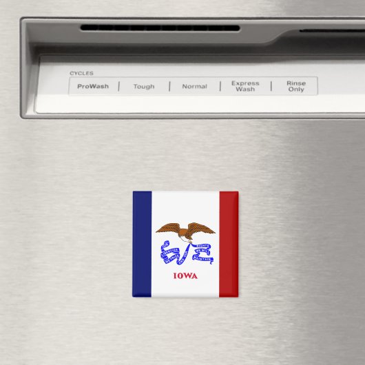 Aimant Drapeau de l'Iowa (In Situ (Lave-vaisselle))