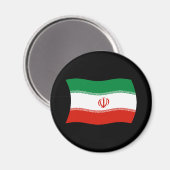 Aimant Drapeau de l'Iran (Recto/Verso)