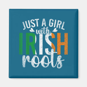 Aimant Drapeau de l'Irlande Juste Une Fille Avec Des Raci