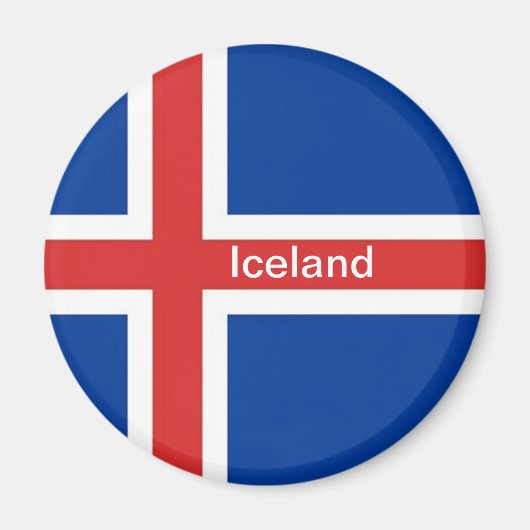 Aimant Drapeau de l'Islande (Devant)