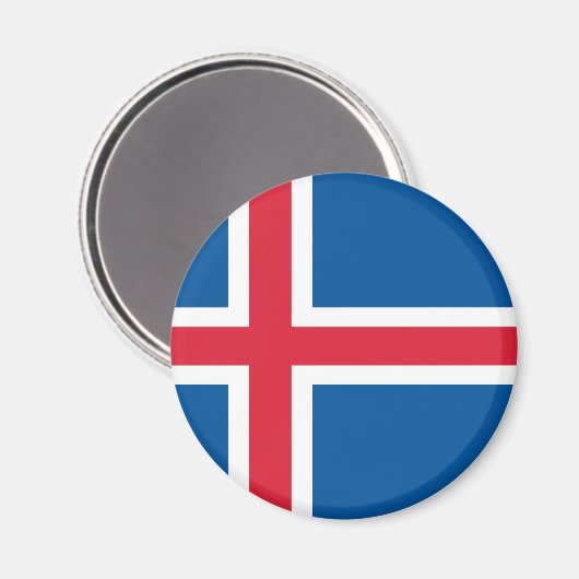 Aimant Drapeau de l'Islande (Recto/Verso)