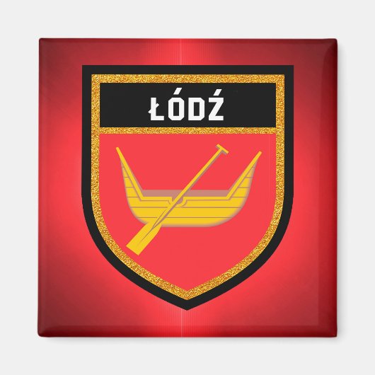 Aimant Drapeau de Łódz (Devant)