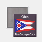 Aimant Drapeau de l'Ohio (Recto/Verso)