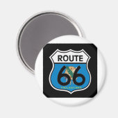 Aimant Drapeau de l'Oklahoma Route 66 Shield (Recto/Verso)