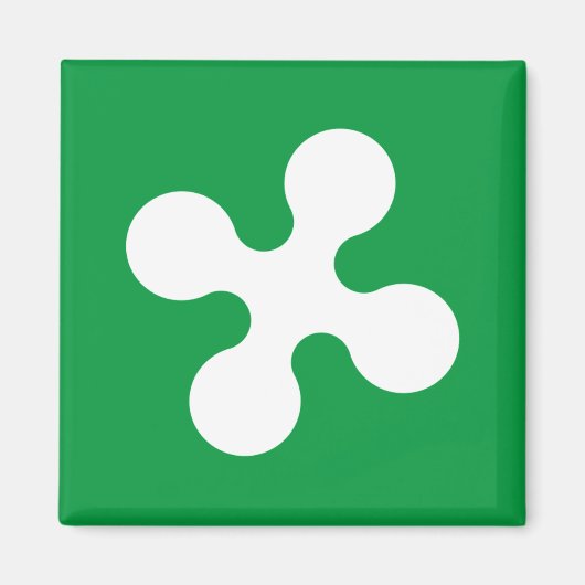Aimant Drapeau de Lombardie (Italie) (Devant)