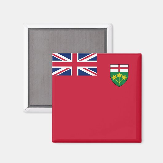 Aimant drapeau de l'Ontario (Recto/Verso)