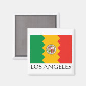 Aimant Drapeau de Los Angeles (Recto/Verso)