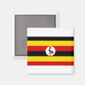 Aimant Drapeau de l'Ouganda (Recto/Verso)