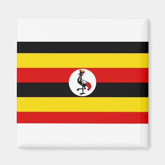 Aimant Drapeau de l'Ouganda (Devant)