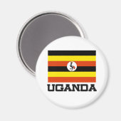 Aimant Drapeau de l'Ouganda (Recto/Verso)