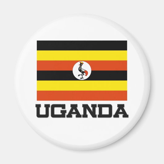 Aimant Drapeau de l'Ouganda (Devant)