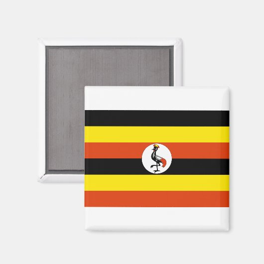 Aimant Drapeau de l'Ouganda (Recto/Verso)