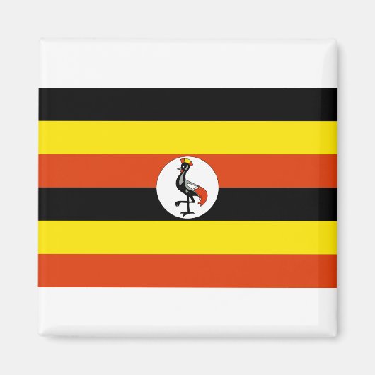 Aimant Drapeau de l'Ouganda (Devant)