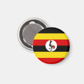 Aimant Drapeau de l'Ouganda (Recto/Verso)