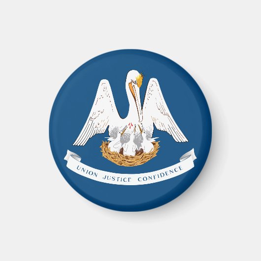 Aimant Drapeau de Louisiane (Devant)