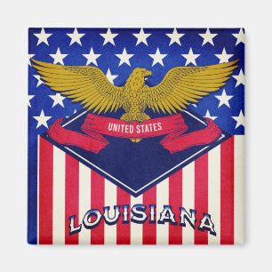 Aimant Drapeau de Louisiane États-Unis