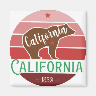 Aimant Drapeau de l'ours de Californie