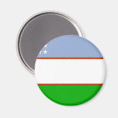 Aimant Drapeau de l'Ouzbékistan (Recto/Verso)