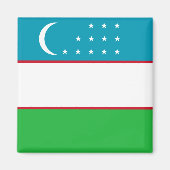 Aimant Drapeau de l'Ouzbékistan (Devant)