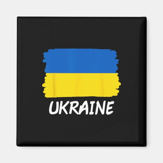 Aimant Drapeau de l'Ukraine (Devant)