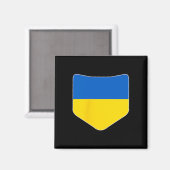 Aimant Drapeau de l'Ukraine avec poche de drapeau ukraini (Recto/Verso)