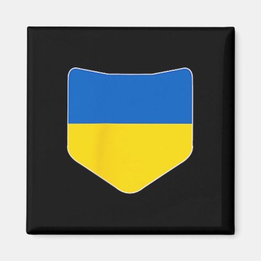 Aimant Drapeau de l'Ukraine avec poche de drapeau ukraini (Devant)